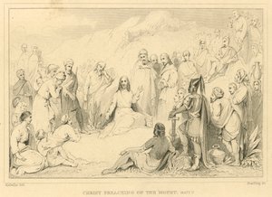 Kristus prædiker på bjerget, Matthæus V af English School