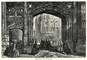 Christchurch Gate, Canterbury (gravering) af English School