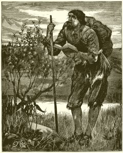 Christian som set af Bunyan i sin drøm. Jeg så en mand klædt i klude af English School