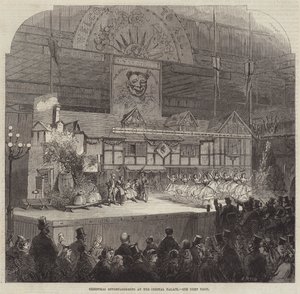 Juleunderholdning i Crystal Palace (gravering) af English School