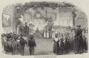 Julefestival for Vintry Ward Schools (gravering) af English School