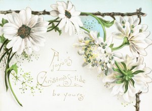 Juleblomster, julekort af English School