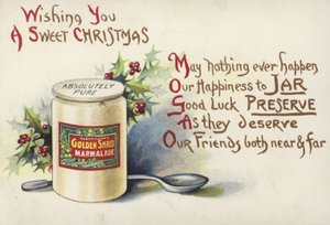 Juleannonce for Robertsons Golden Shred marmelade af English School