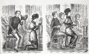Kirkeskik, illustration fra Punch af English School