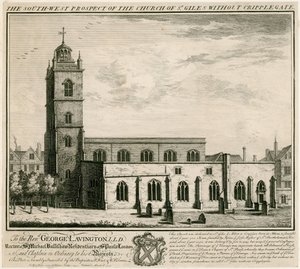 Church of St Giles Without Cripplegate, London af English School