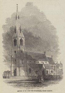 Johannes evangelistens kirke, Penge Common (gravering) af English School