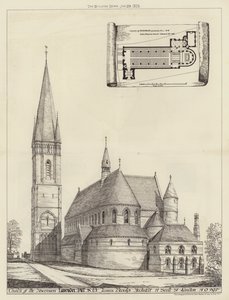 Church of the Ascension, Lavender Hill, SW (gravering) af English School