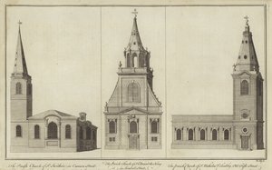 Churches of St Swithin, Cannon Street, St Edmund the King, Lombard Street og St Nicholas Cole Abbey, Old Fish Street af English School