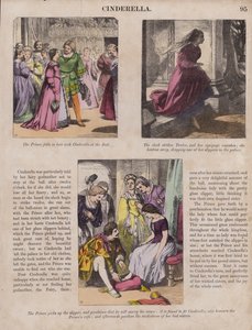 Askepot (farvet gravering) af English School