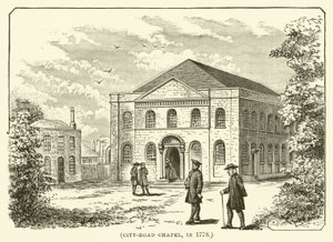 City-Road Chapel, i 1778 (kobberstik) af English School