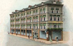 City Central Hotel, London (farve litho) af English School