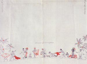 Civilization of Fiji, 1879 (tryk på bomuld) af English School