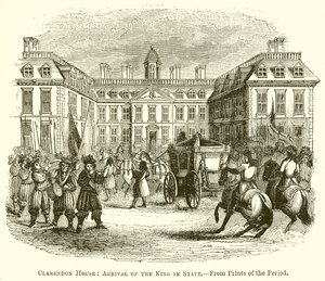 Clarendon House: Ankomst af kongen i staten