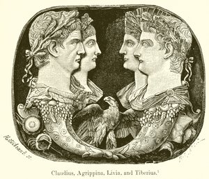 Claudius, Agrippina, Livia og Tiberius af English School