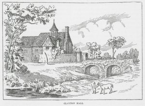 Clayton Hall (litografi) af English School