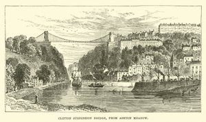 Clifton Suspension Bridge, fra Ashton Meadow af English School