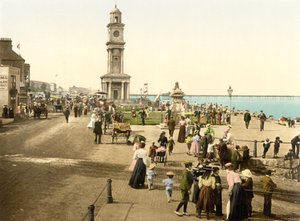 Clock Tower, Herne Bay (håndfarvet foto) af English School