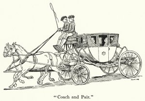 "Coach and Pair" (litho) af English School