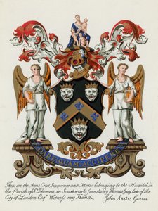 Våbenskjold fra hospitalet i sognet St Thomas, Southwark af English School