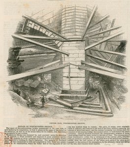 Cofferdam, Westminster Bridge af English School