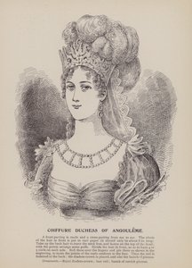 Coiffure hertuginde af Angouleme (kobberstik) af English School