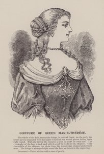 Dronning Marie-Thereses frisure (kobberstik) af English School
