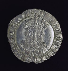 Mønt med hovedet af Henry VIII (sølv)