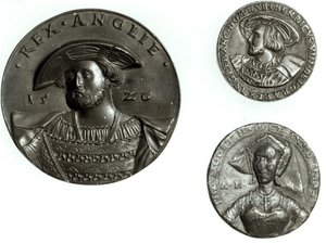 Mønter forestillende Henry VIII og Anne Boleyn (guld)