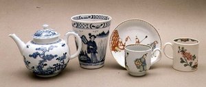 Samling af Liverpool porcelæn af English School