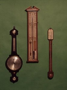 Samling af victorianske barometre, ca. 1880 af English School