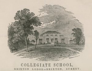Collegiate School, Brixton Lodge, Brixton, Surrey af English School