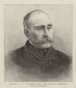 Oberst A C F Fitzgeorge, HRH hertugen af Cambridges privatsekretær (gravering) af English School
