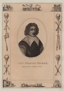 Oberst Francis Hacker, henrettet i Tyburn, 1660 af English School