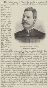 Oberst Giuseppe Galliano, forsvarer af Makaleh (gravering) af English School