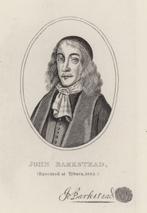 Oberst John Barkstead (gravering) af English School