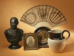 Mindegenstande vedrørende admiral Lord Nelson, 1798-c.1830 af English School