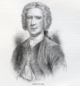 Commodore George Anson, 1. Baron Anson (1697-1762), 1744 af English School