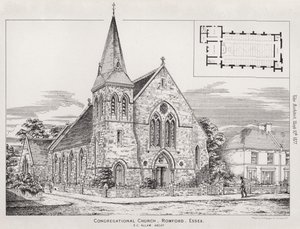 Congregational Church, Romford, Essex af English School