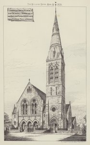 Congregational Church and Schools, Woodford (gravering) af English School