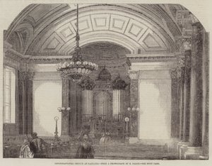 Congregational Church at Saltaire (gravering) af English School