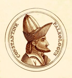 Constantine Paleologus, illustration fra The Universal Historical Dictionary af George Crabb, udgivet 1825 (digitalt forbedret billede) af English School