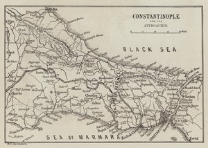 Konstantinopel og dens tilgange (gravering) af English School