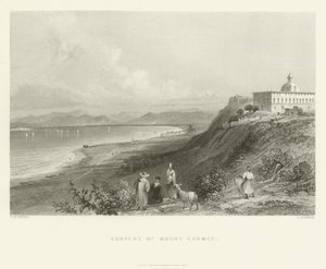 Kloster på Mount Carmel, 1837 af English School