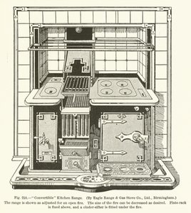 Convertible Kitchen Range, af Eagle Range and Gas Stove Company, Birmingham
