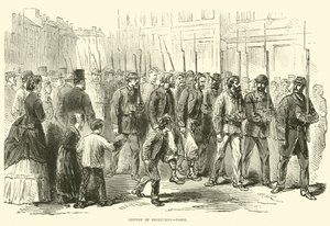 Konvoj af desertører, Paris, oktober 1870 af English School