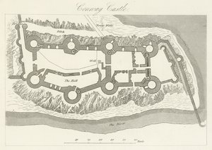 Conway Castle (gravering) af English School
