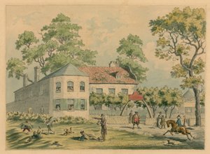 Københavns Hus, London; original akvarel af F W Pailthorpe af English School