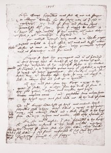 Kopi af et holografmemo af John Hawkins om hans forhold til Spanien, 1576 af English School
