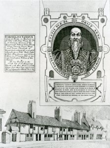 Cornelius Van Dun (1483-1577) Memorial and Almshouses, 1798 af English School