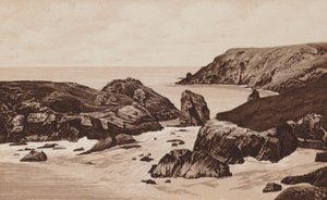 Cornwall: Kynance Cove, Penzance (litho) af English School